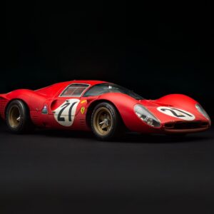 Amalgam Ferrari 330 P4 1967 Le Mans 2nd Place Race Weathered - Rot | 1:8