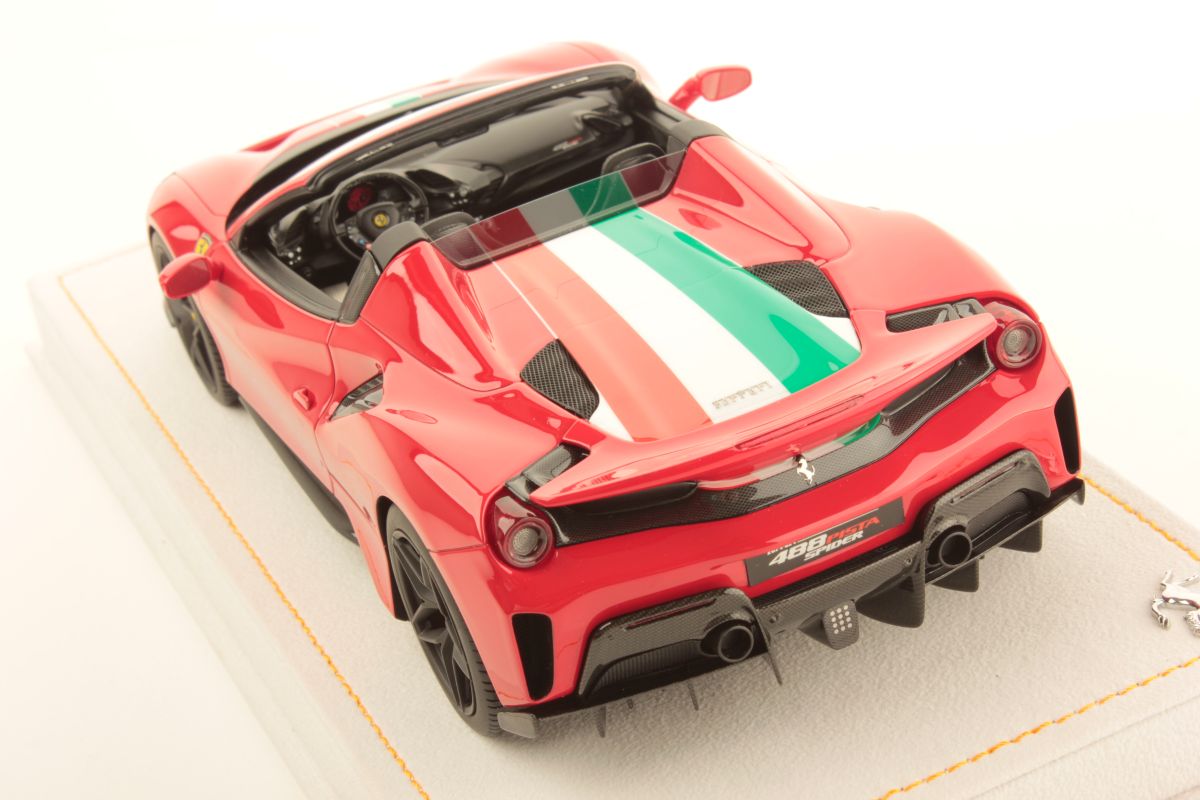 MR Collection Ferrari 488 Pista Spider - Rosso Corsa with Italian Livery | 1:18 - Image 4