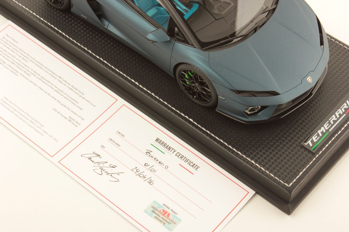 MR Collection Lamborghini Temerario - ONE OFF Matte Blu Mehit | 1:18 - 画像7