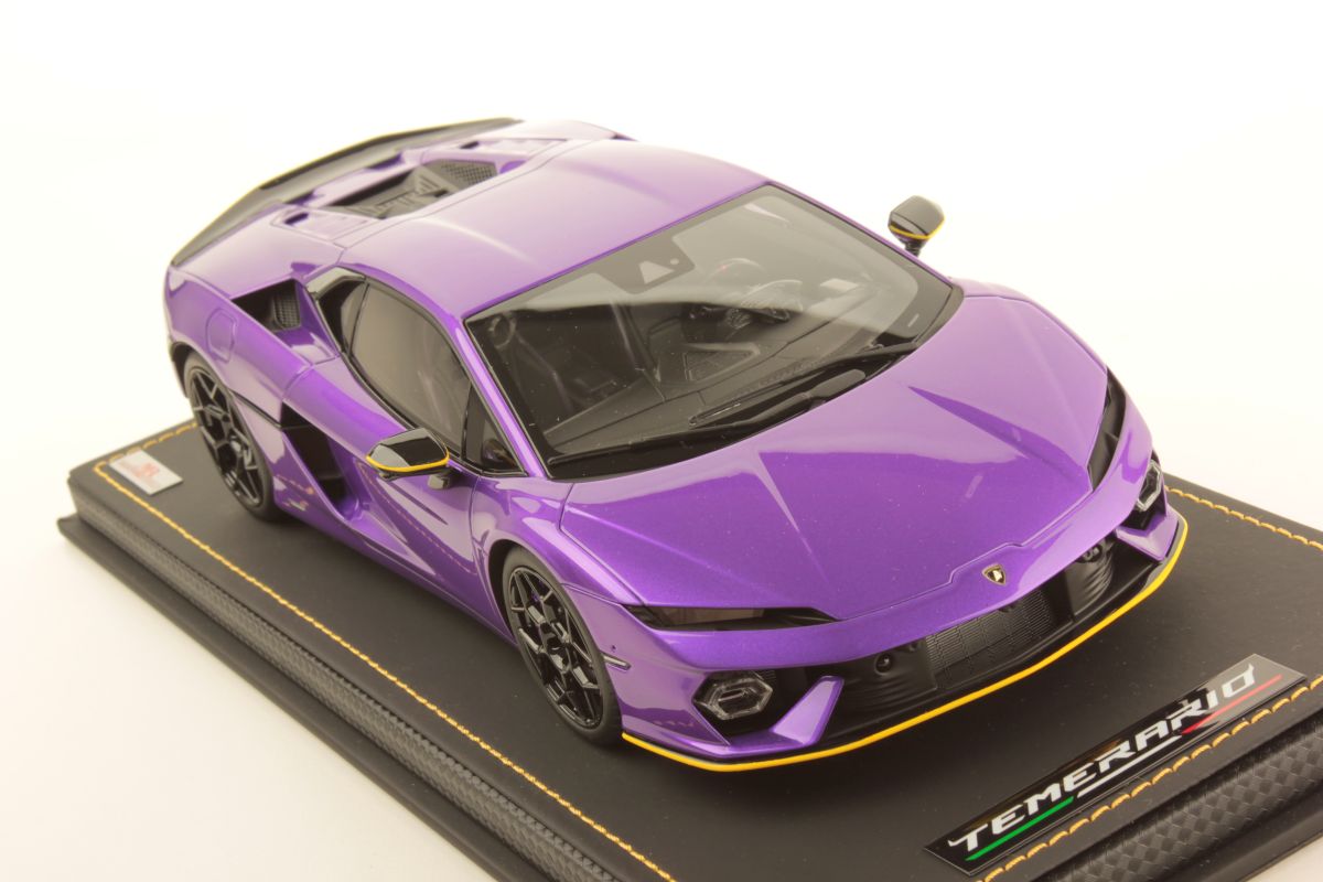 MR Collection Lamborghini Temerario - ONE OFF Viola Pasifae with Yellow Livery | 1:18 - Image 3