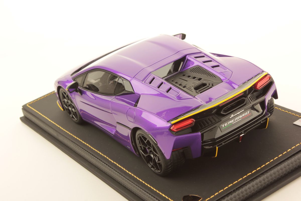 MR Collection Lamborghini Temerario - ONE OFF Viola Pasifae with Yellow Livery | 1:18 - Image 4