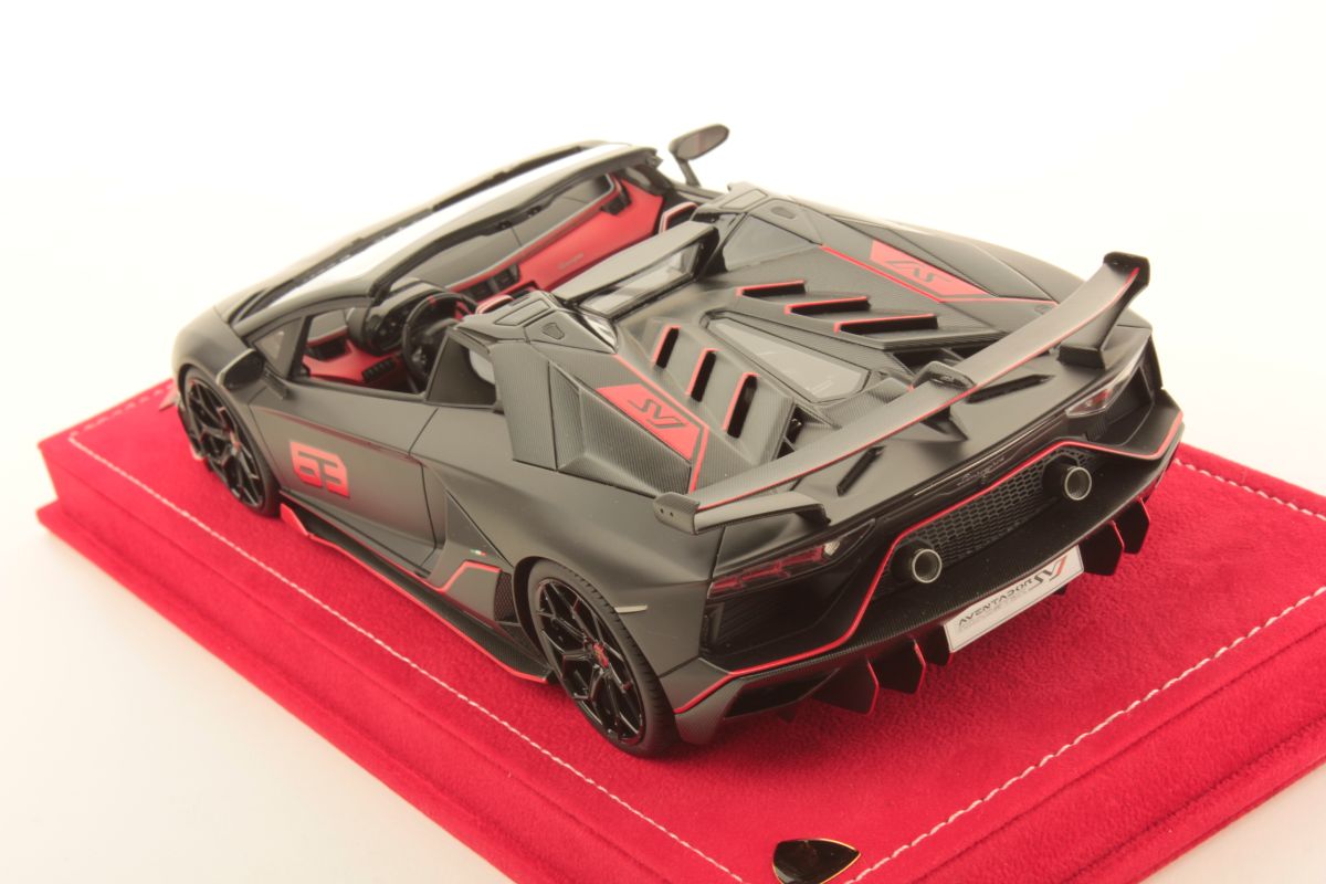 MR Collection Lamborghini Aventador SVJ Roadster - Nero Nemesis | 1:18 - Image 4