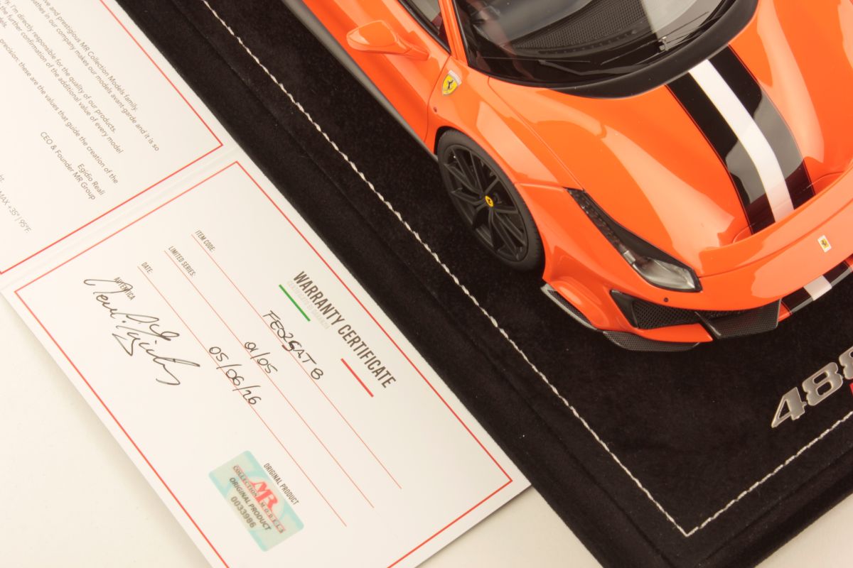 MR Collection Ferrari 488 Pista - Pastel Orange | 1:18 - Image 7