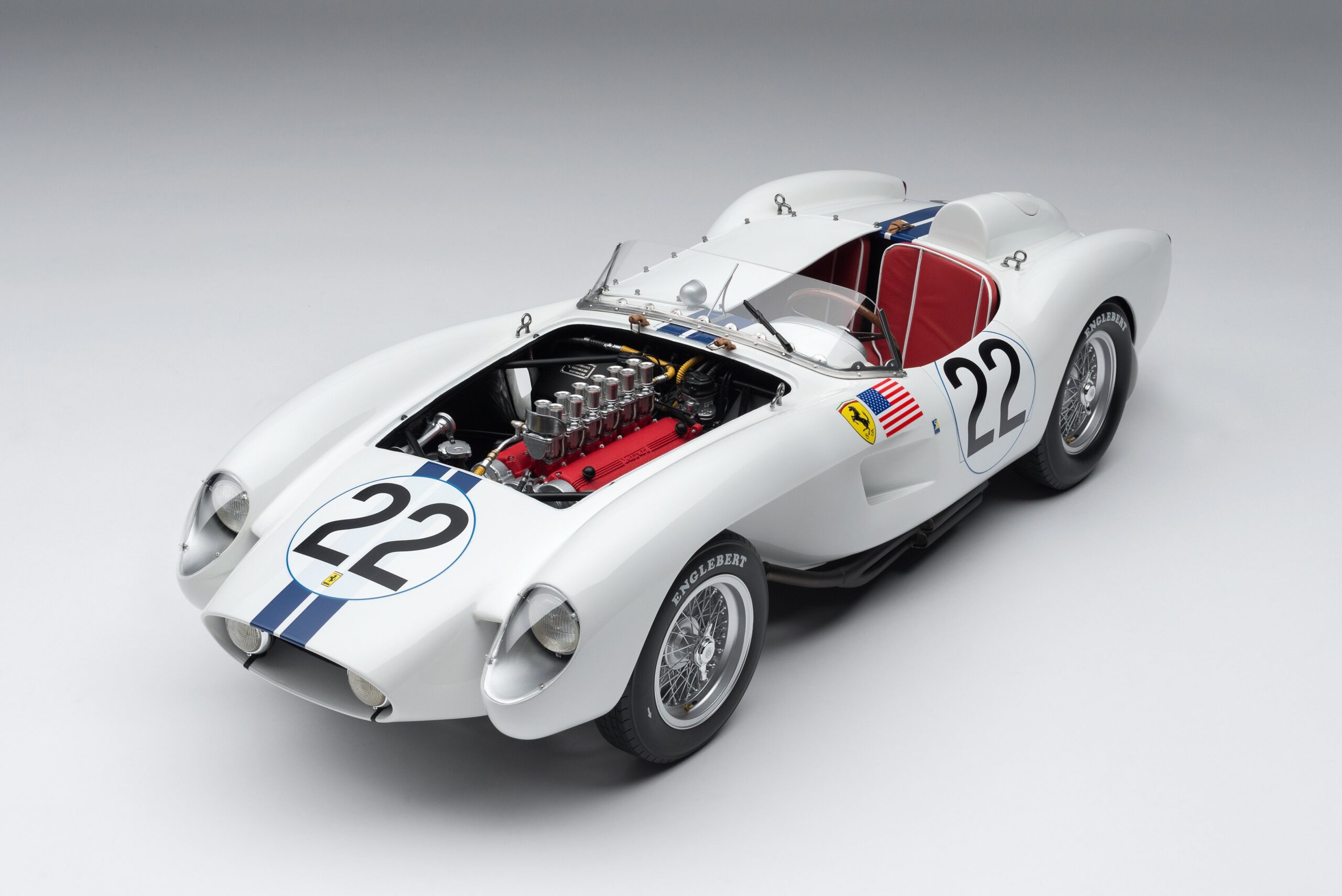 Amalgam Ferrari 250 TR 1958 Le Mans "Lucybelle II" - Weiß | 1:8 - Image 13