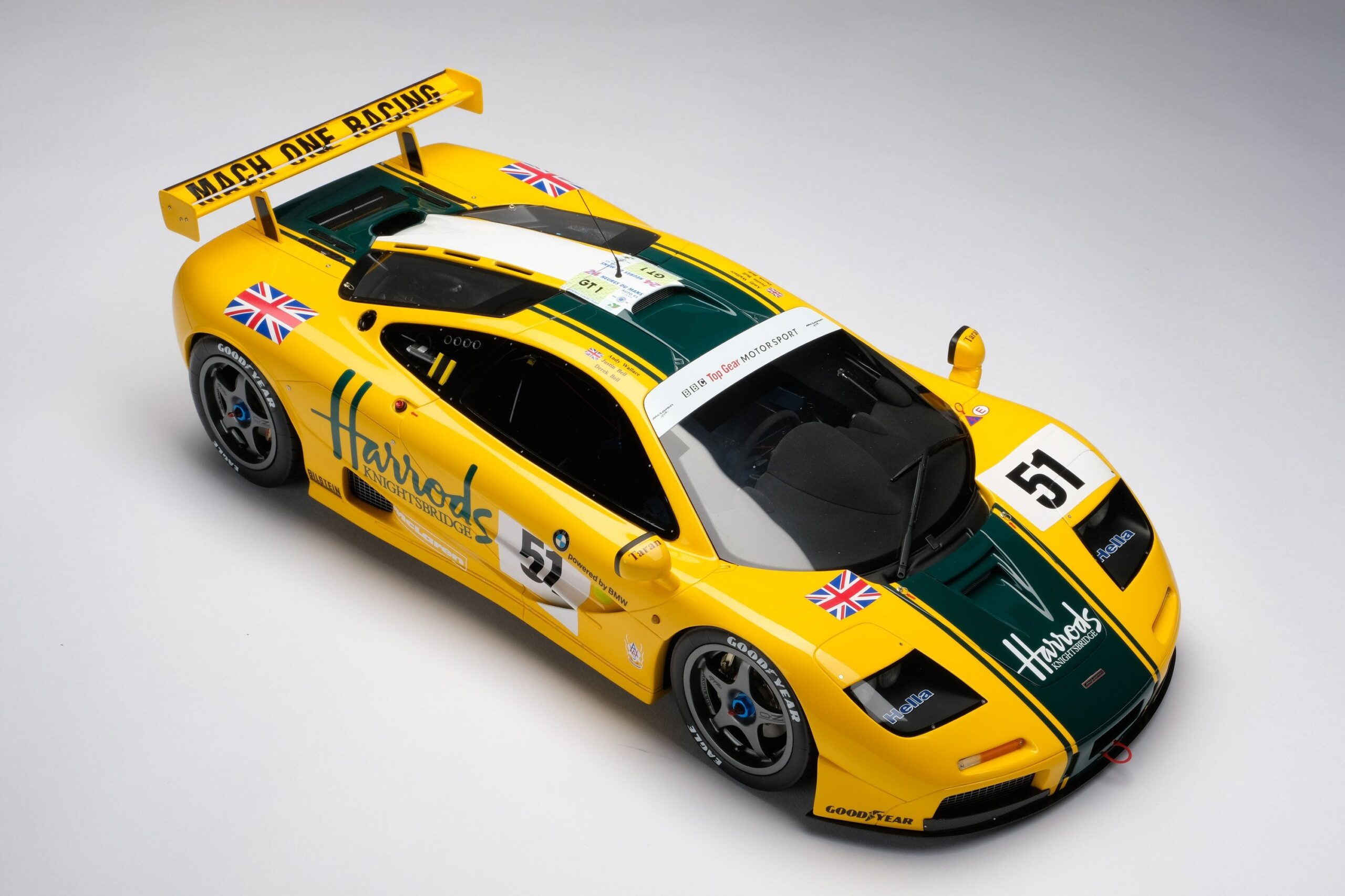 Amalgam McLaren F1 GTR Harrods - 1995 Le Mans 3rd Place - Gelb | 1:8 - Imagen 5