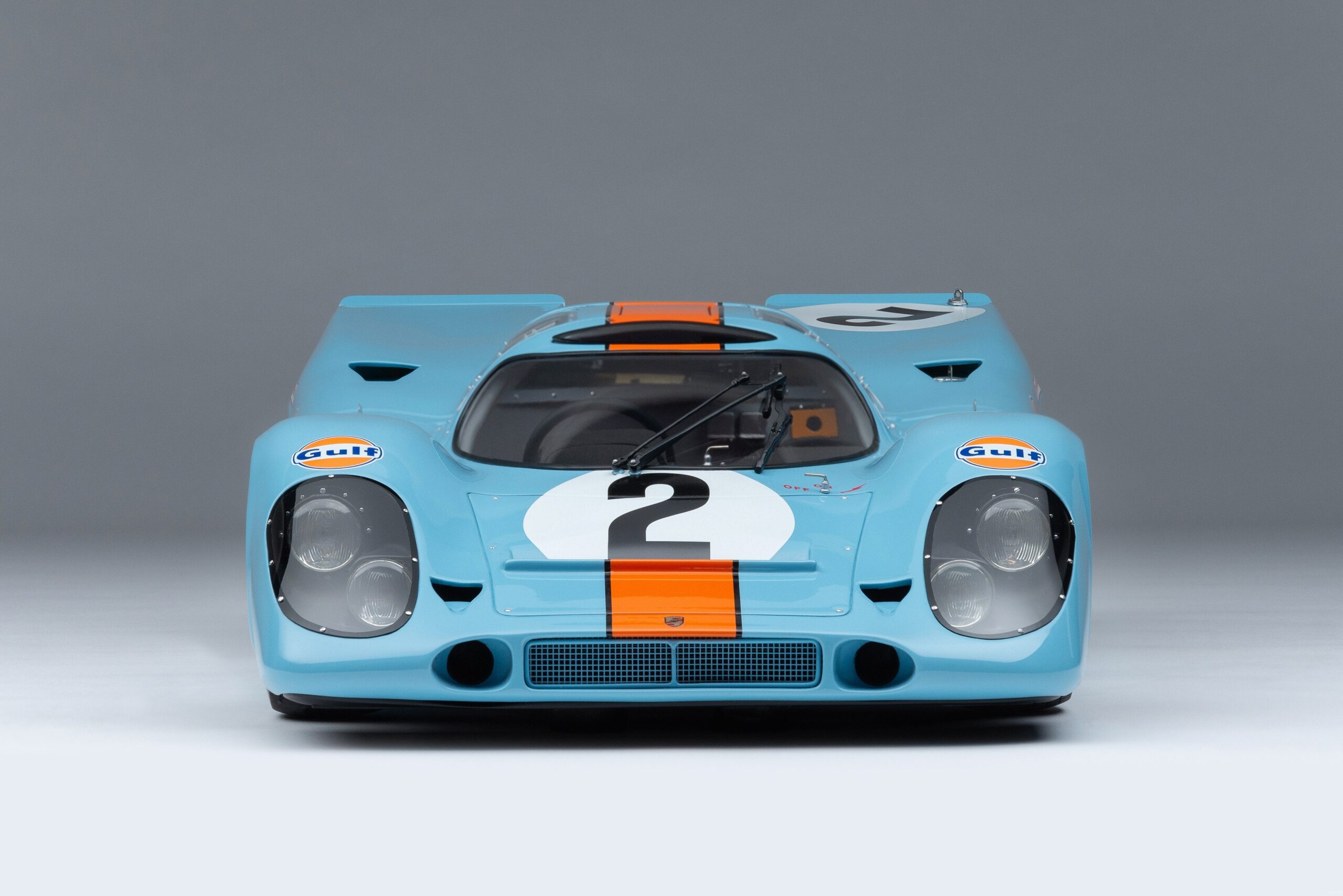 Amalgam Porsche 917K 1970 Daytona Winner Gulf Livery - Hellblau / Orange | 1:8 - Imagen 8