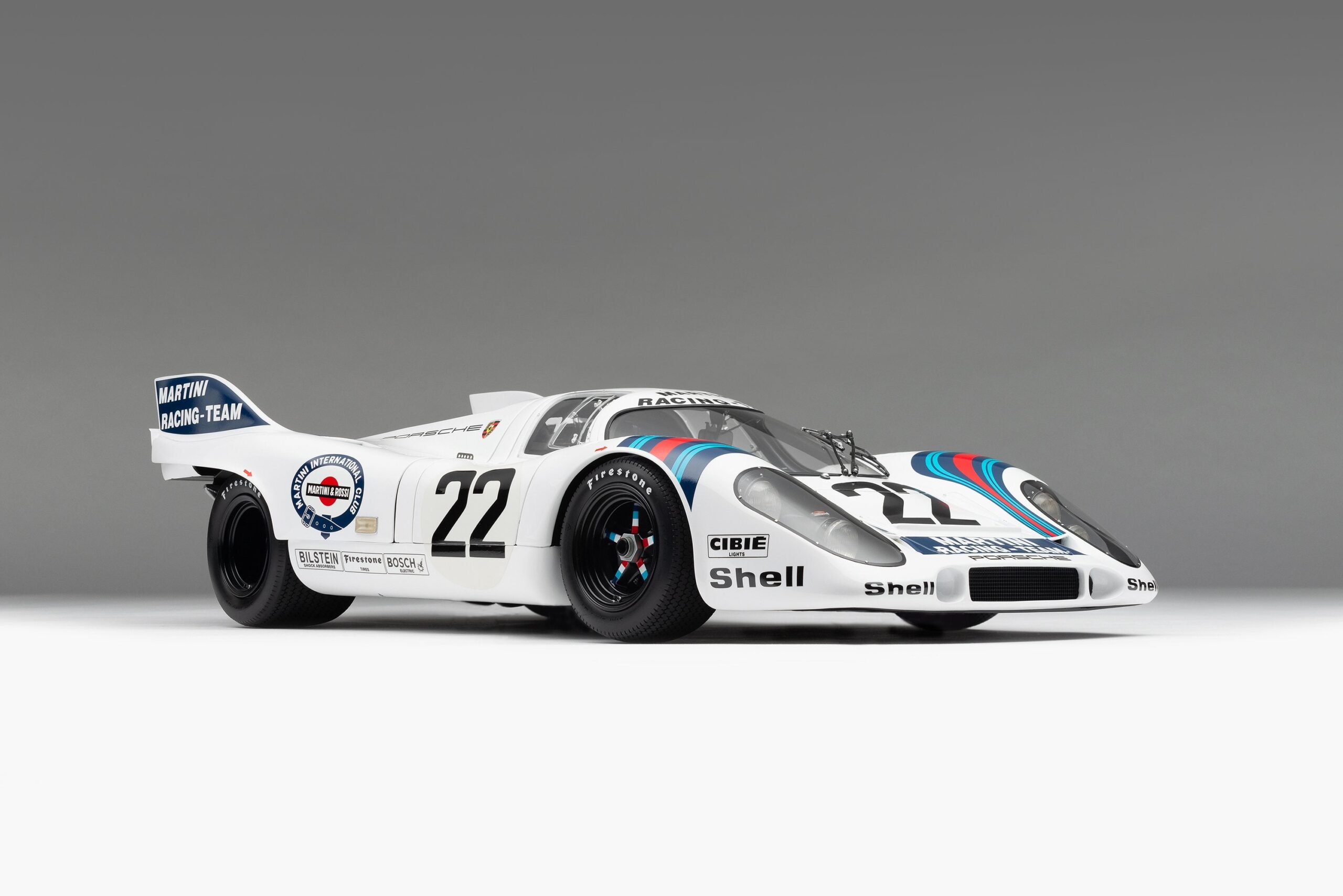 Amalgam Porsche 917 KH 1971 Vainqueur du Mans livrée Martini - Blanc | 1:8
