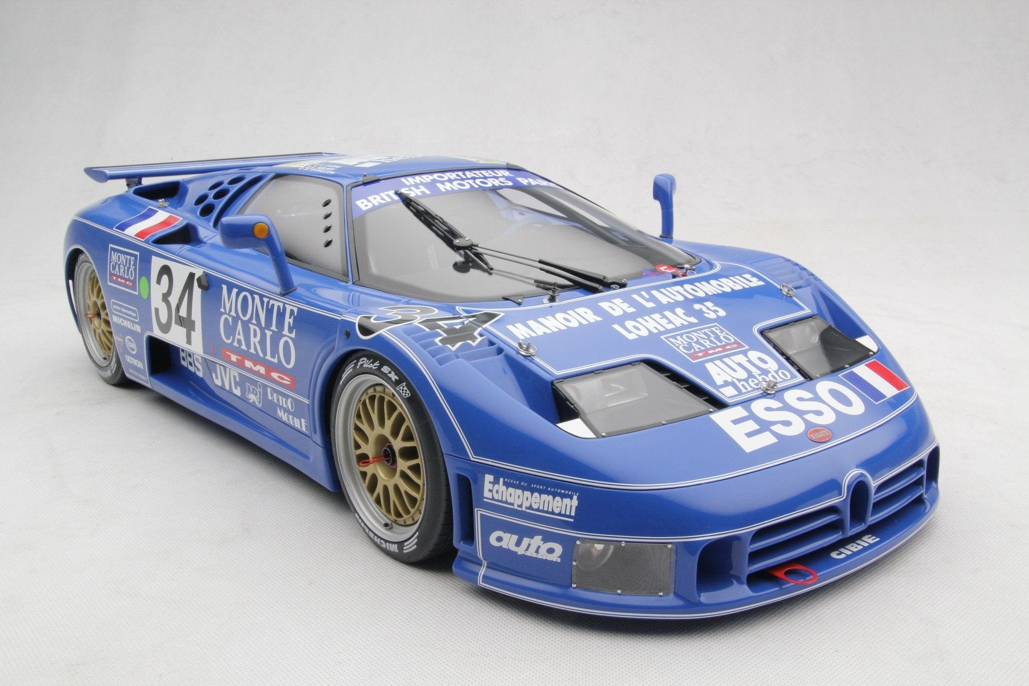Amalgam Bugatti EB110 LM 1994 Le Mans - Blu | 1:8
