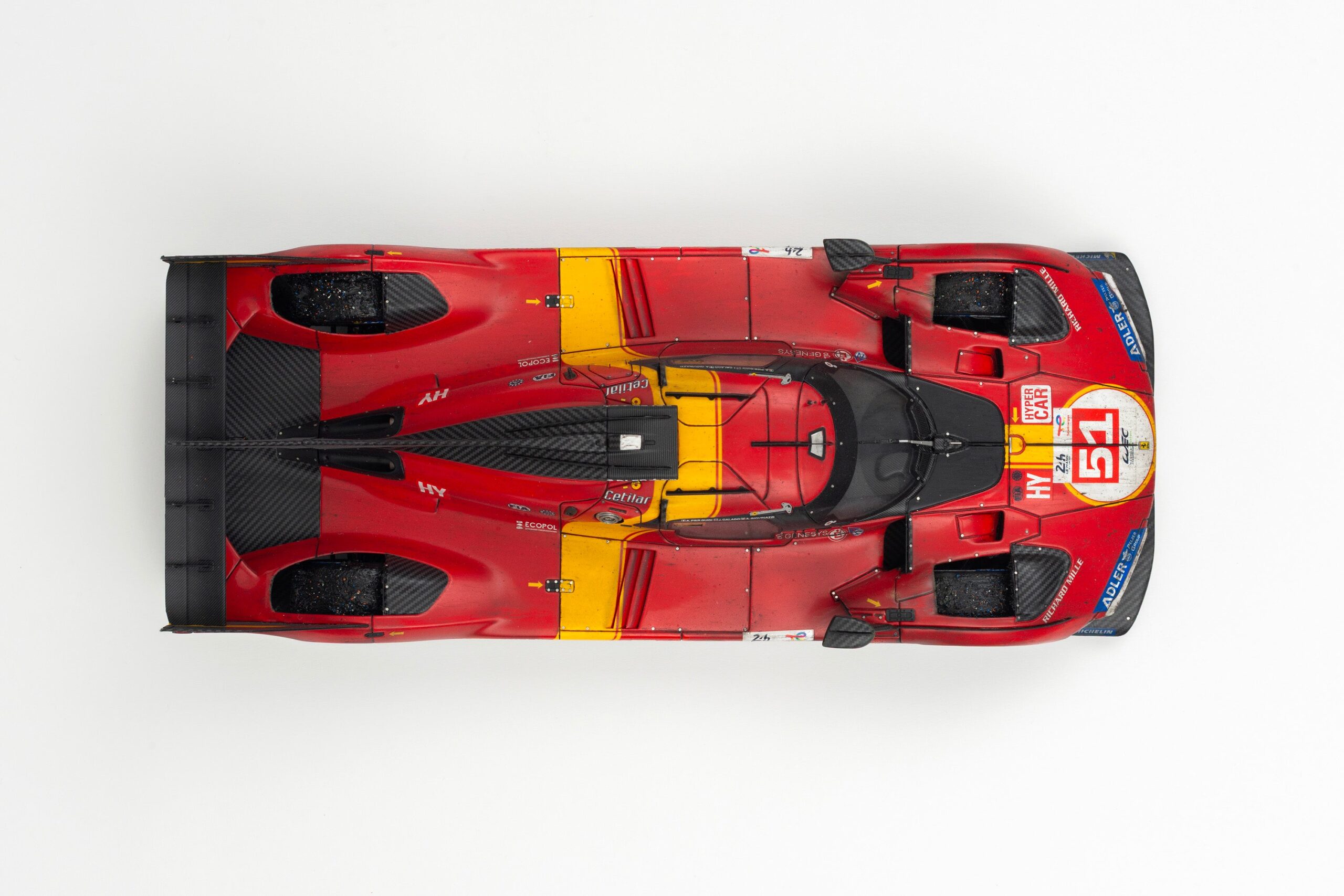 Amalgam Ferrari 499P 2023 Le Mans Winner (Race Weathered) - Rot | 1:18 - 画像17
