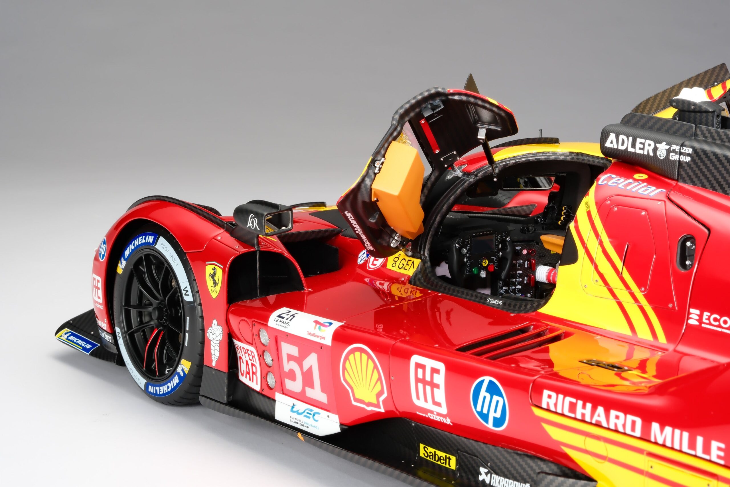 Amalgam Ferrari 499P 2024 Le Mans - Rot | 1:8 - 画像32