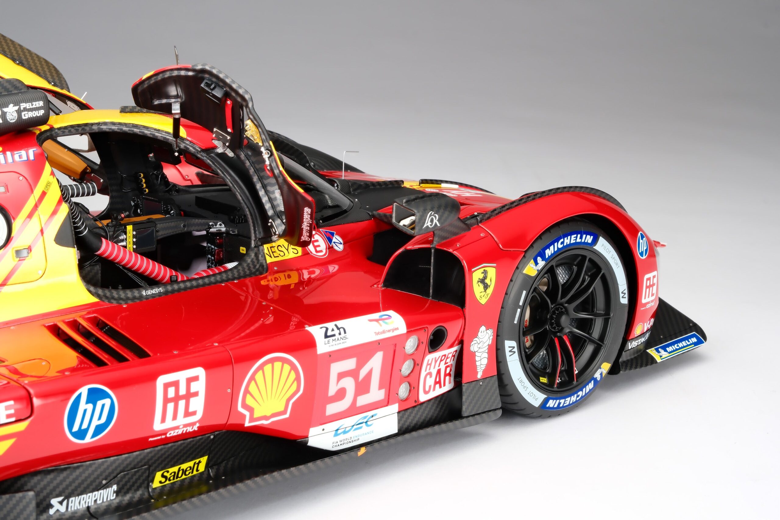 Amalgam Ferrari 499P 2024 Le Mans - Rot | 1:8 - 画像33
