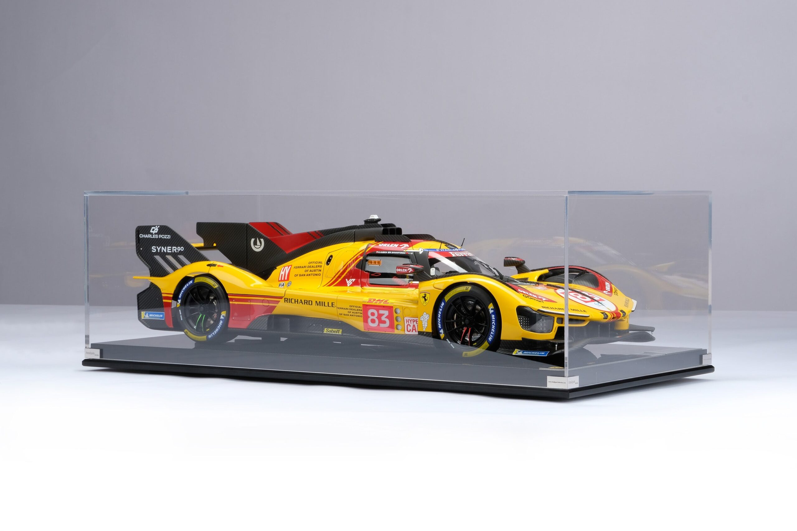 Amalgam Ferrari 499P 2024 Lone Star Le Mans Winner - Gelb | 1:8 - 画像20
