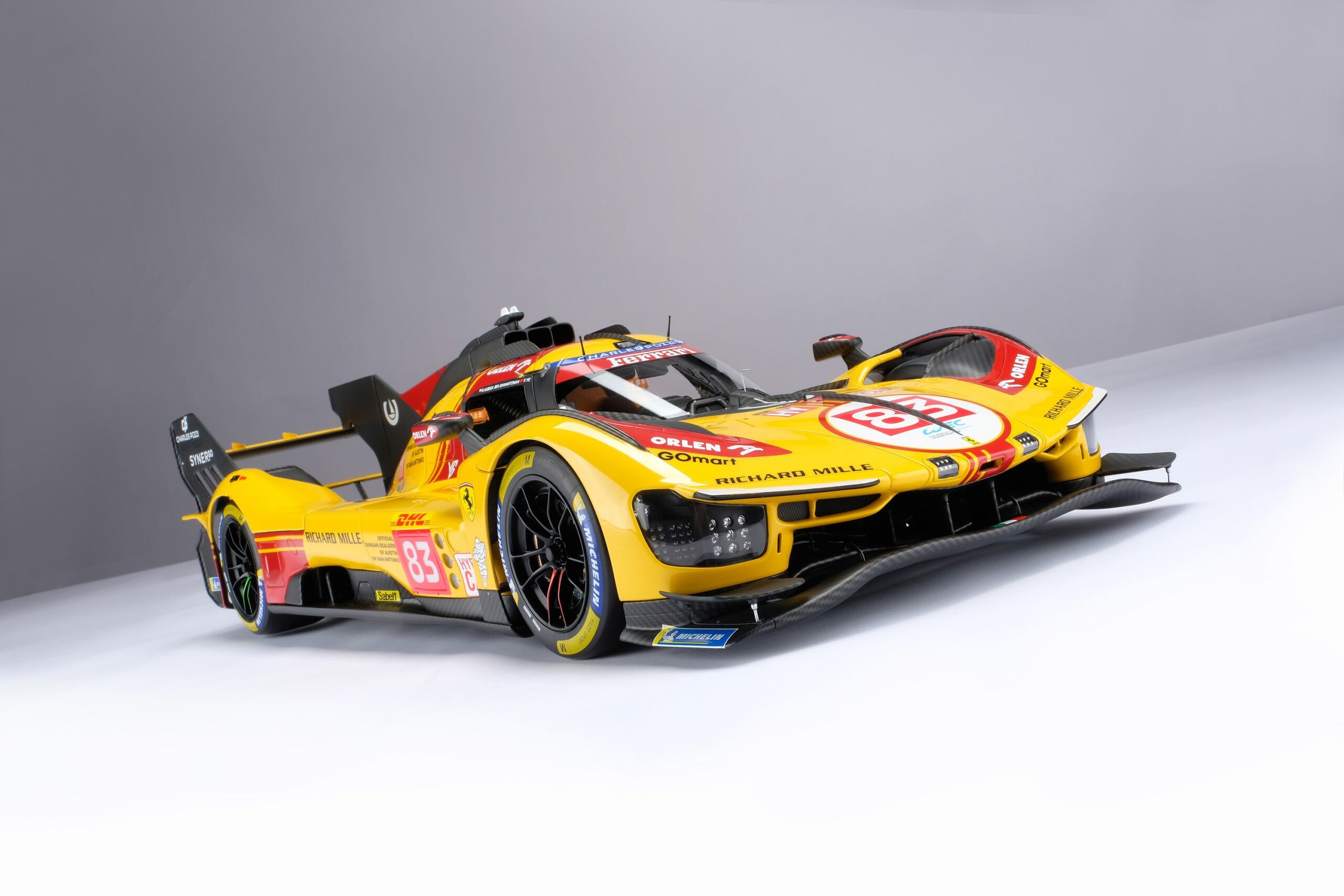 Amalgam Ferrari 499P 2024 Lone Star Le Mans Winner - Gelb | 1:8 - 画像10