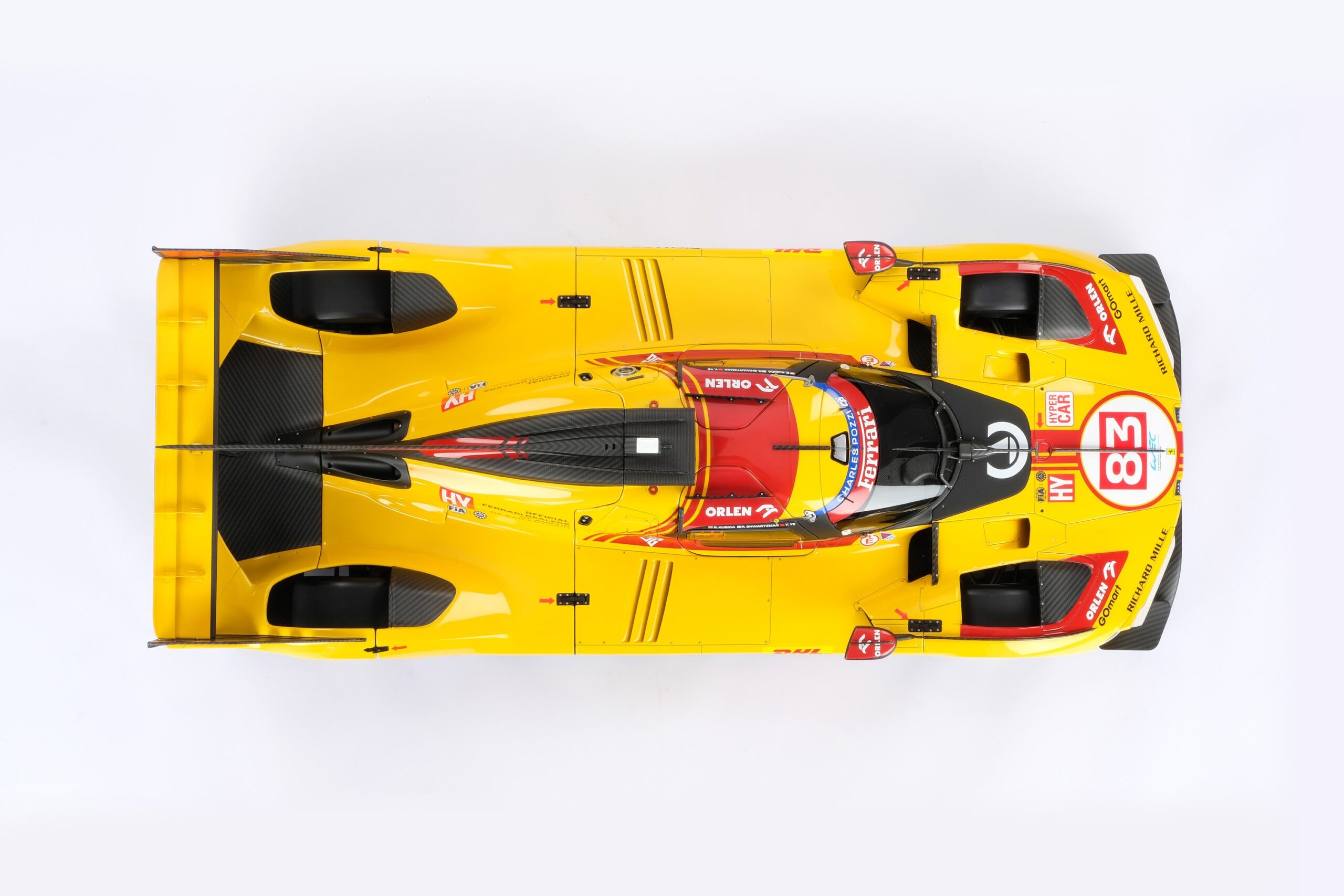 Amalgam Ferrari 499P 2024 Lone Star Le Mans Winner - Gelb | 1:8 - 画像23