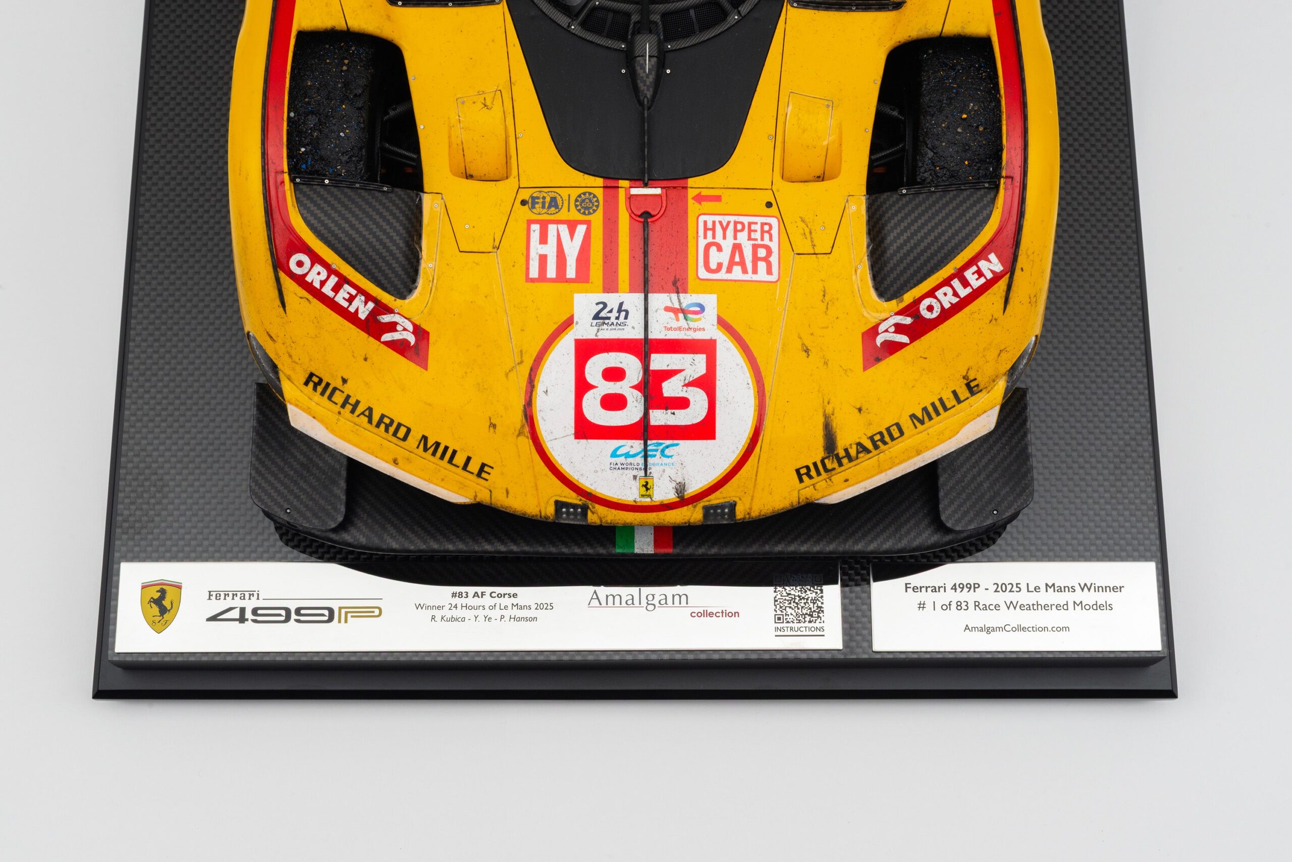 Amalgam Ferrari 499P 2025 Le Mans Winner Race Weathered - Rot | 1:8 - Image 25