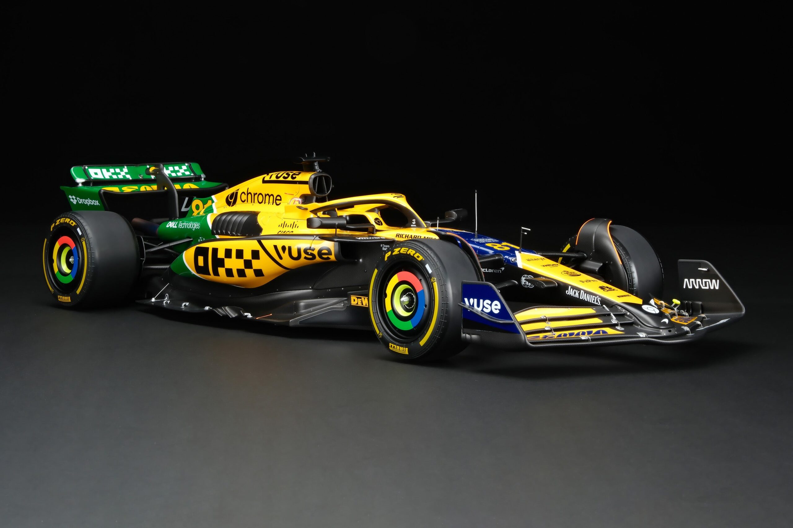 Amalgam McLaren MCL38 Gran Premio di Monaco 2024 Omaggio a Senna | 1:8