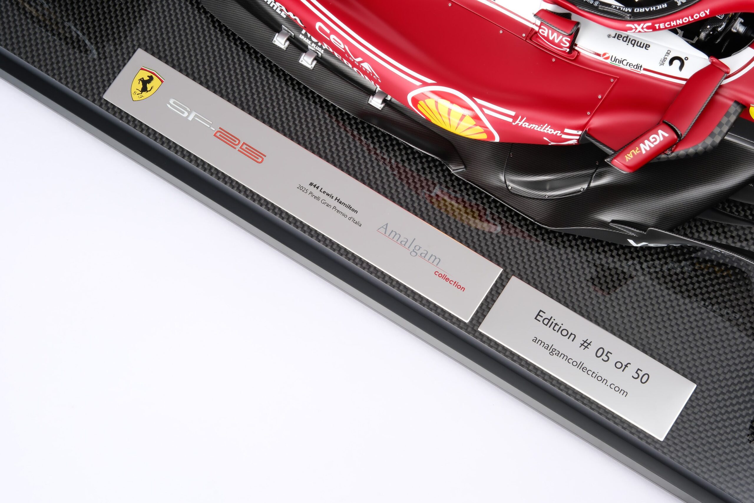 Amalgam Ferrari SF-25 2025 Italian Grand Prix - Lewis Hamilton - Rot | 1:8 – Bild 23
