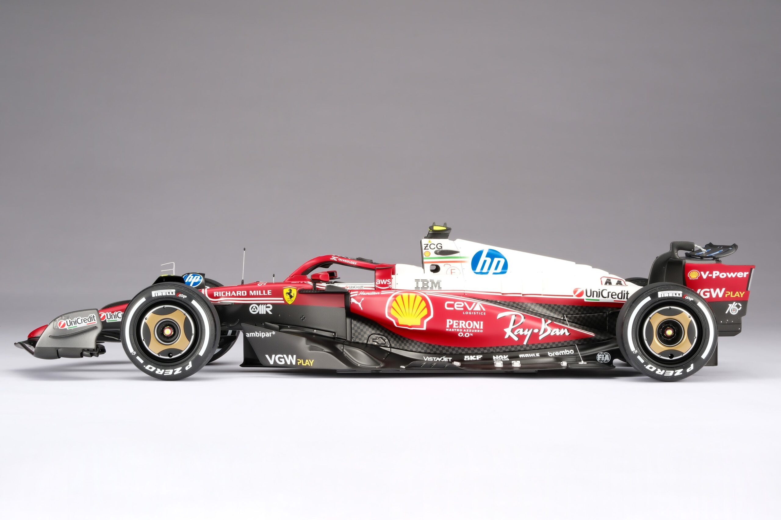 Amalgam Ferrari SF-25 2025 Italian Grand Prix - Lewis Hamilton - Rot | 1:8 – Bild 11
