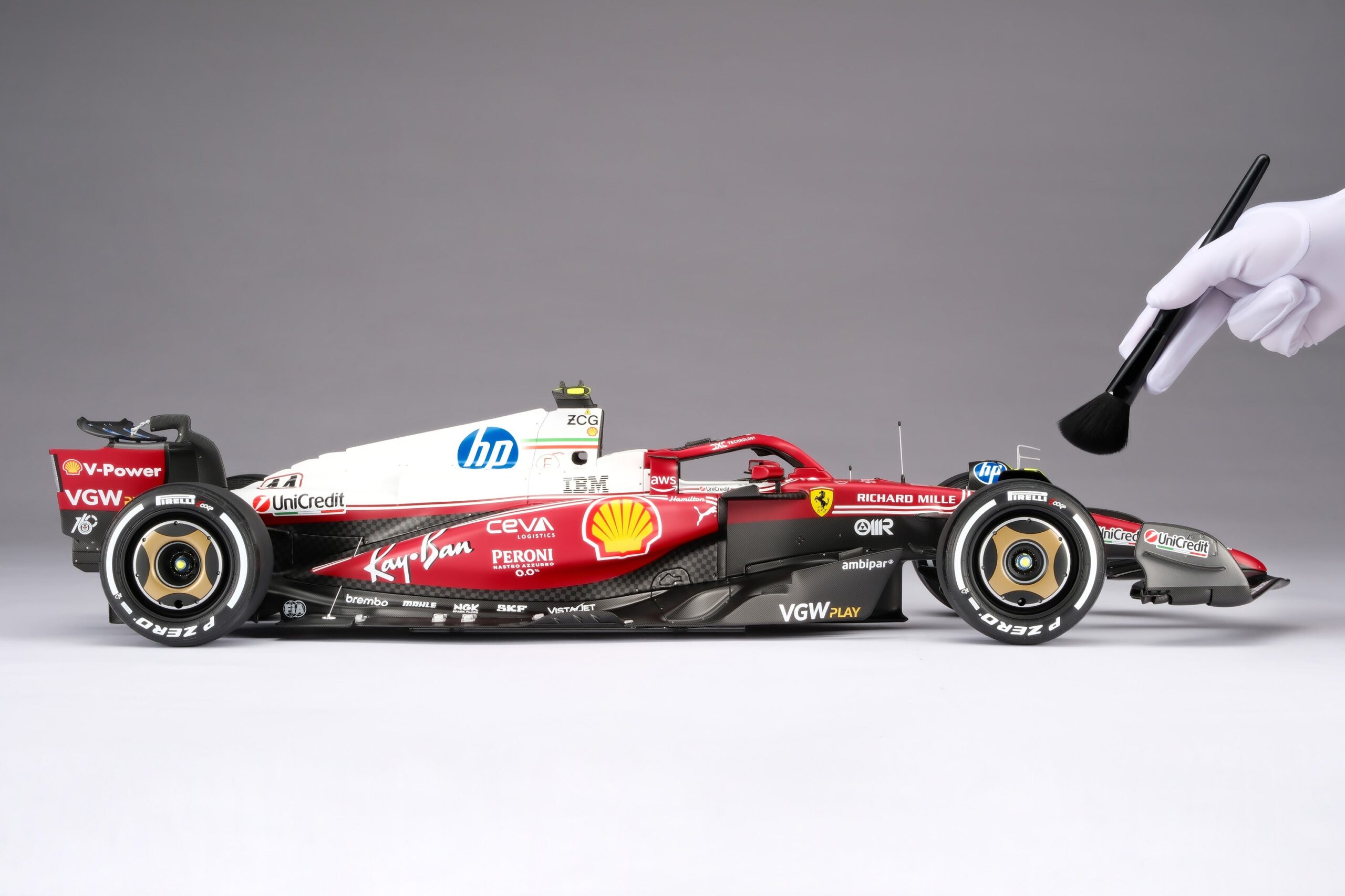 Amalgam Ferrari SF-25 2025 Italian Grand Prix - Lewis Hamilton - Rot | 1:8 – Bild 4