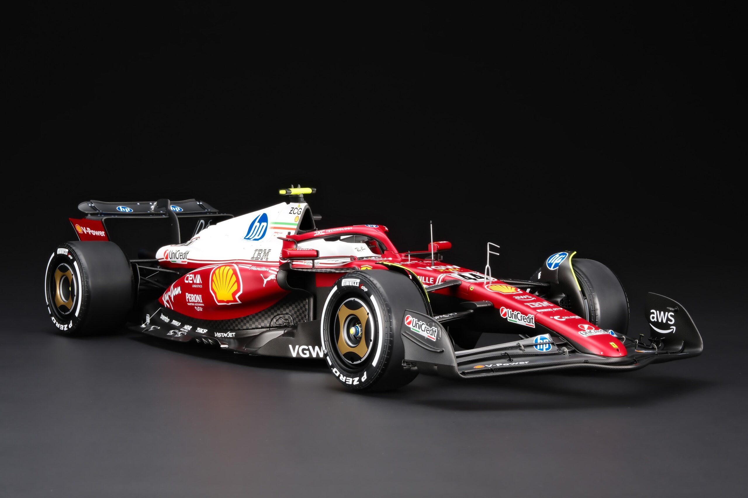 Amalgam Ferrari SF-25 2025 Italian Grand Prix - Lewis Hamilton - Rot | 1:8