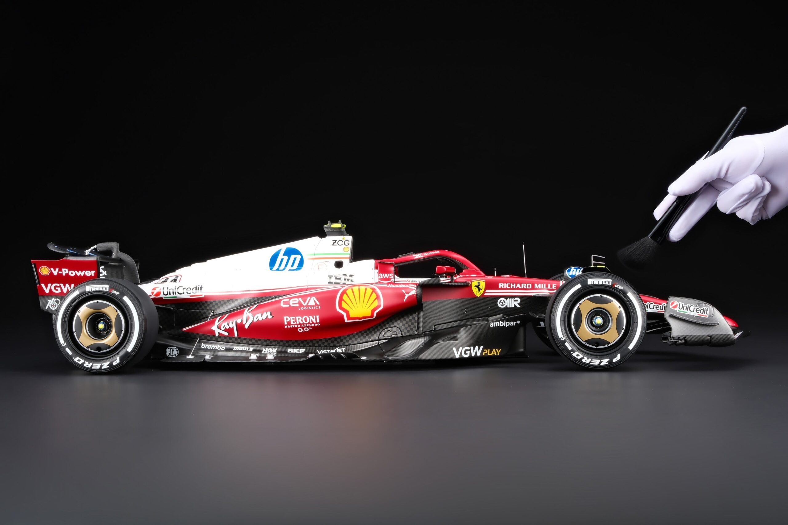 Amalgam Ferrari SF-25 2025 Italian Grand Prix - Lewis Hamilton - Rot | 1:8 – Bild 3