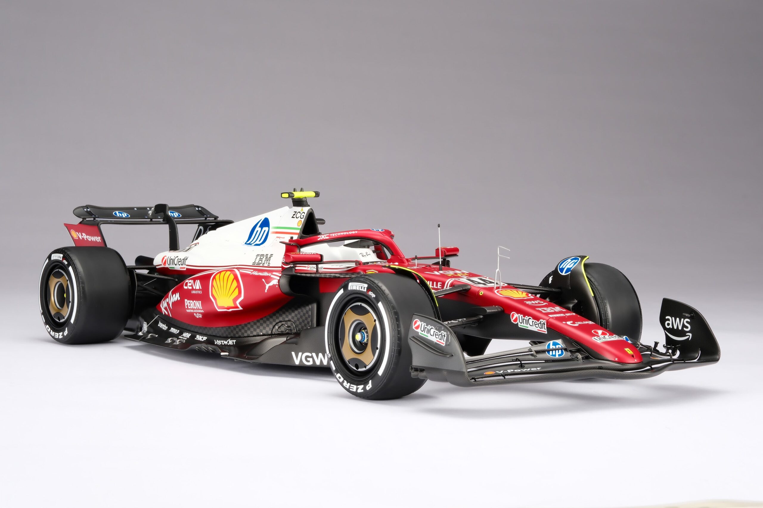 Amalgam Ferrari SF-25 2025 Italian Grand Prix - Lewis Hamilton - Rot | 1:8 – Bild 5