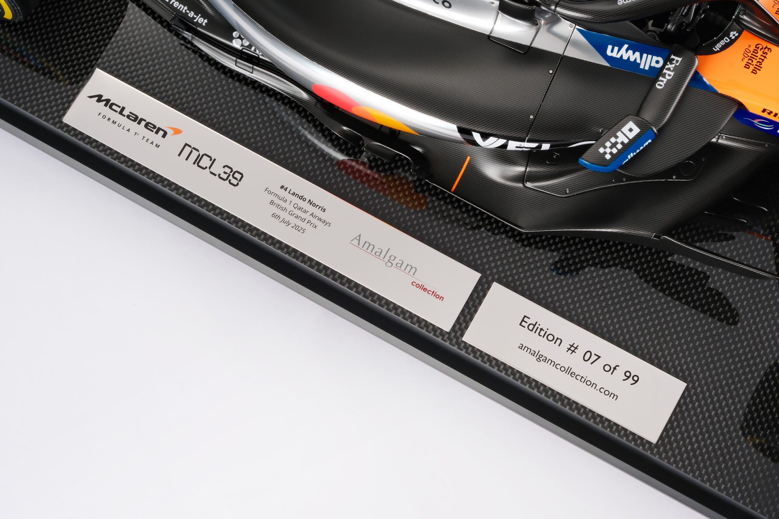Amalgam McLaren MCL39 2025 British Grand Prix - Chrom / Orange | 1:8 - 画像20