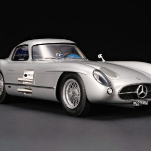 Amalgam Mercedes-Benz 300 SLR Uhlenhaut Coupé Chassis 00007/55 'The Blue' 1956 Test Drive - Silbergrau Metallic | 1:18