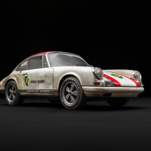 Amalgam Porsche 911 R 1967 BP World Record - Effets de l'usure de la course - Blanc | 1:18