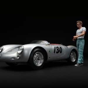 Amalgam Porsche 550 RS Spyder 'Little Bastard' (1955) James Dean Figure Edition - Silver | 1:8