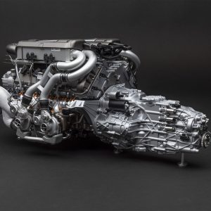 Amalgam ブガッティ ヴェイロン W16 エンジンおよびトランスミッション (2005) | 1:4