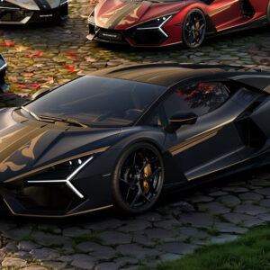 MR Collection Lamborghini Revuelto Impavido - Matte Crater Grey - Matte Nemesis Black | 1:18