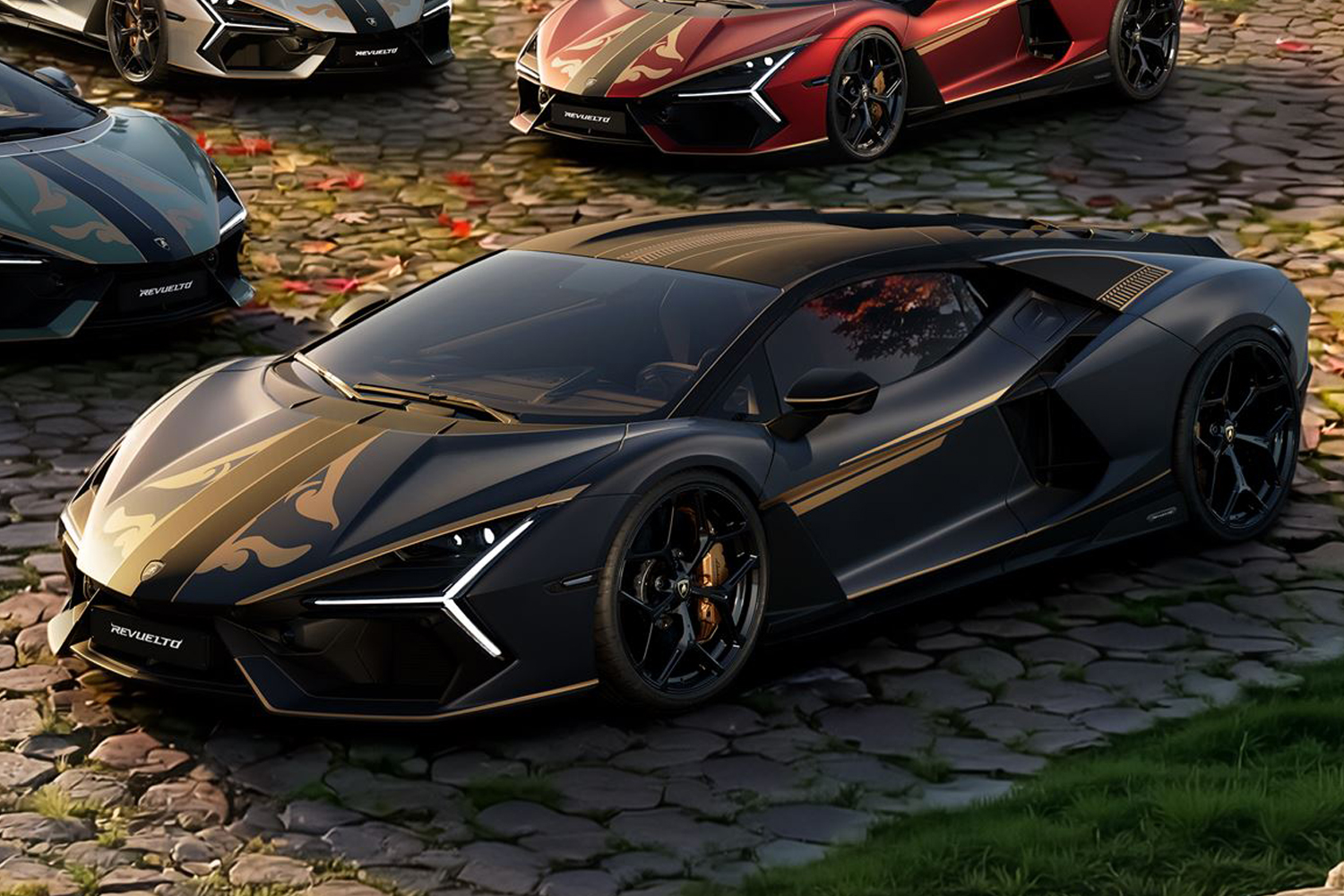 MR Collection Lamborghini Revuelto Impavido - Grigio Cratere Opaco - Nero Nemesi Opaco | 1:18