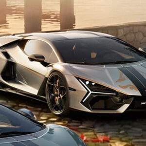 MR Collection Lamborghini Revuelto Impavido - Shiny Artis Grey - Shiny Noctis Black | 1:18