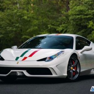 MR Collection Ferrari 458 Speciale - Bianco Fuji with Italian Tricolore Livery | 1:12