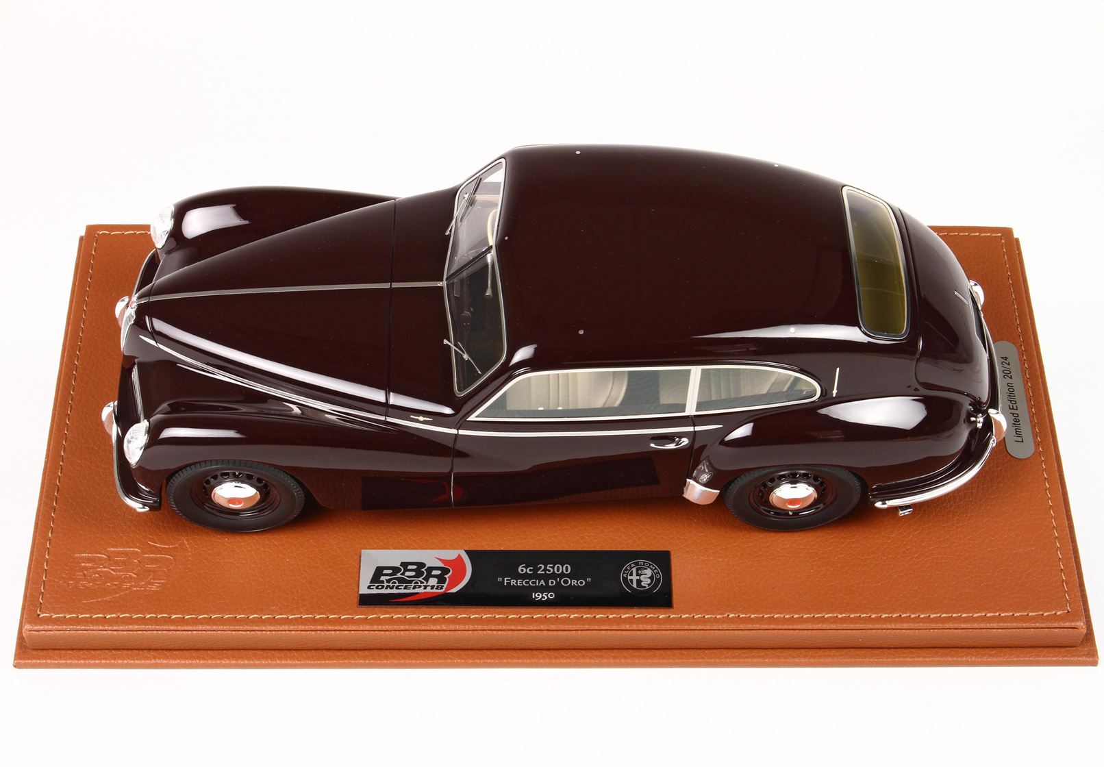 BBR Alfa Romeo Freccia d'Oro 1950 - Dark Pastel Bordeaux | 1:18 – Bild 3