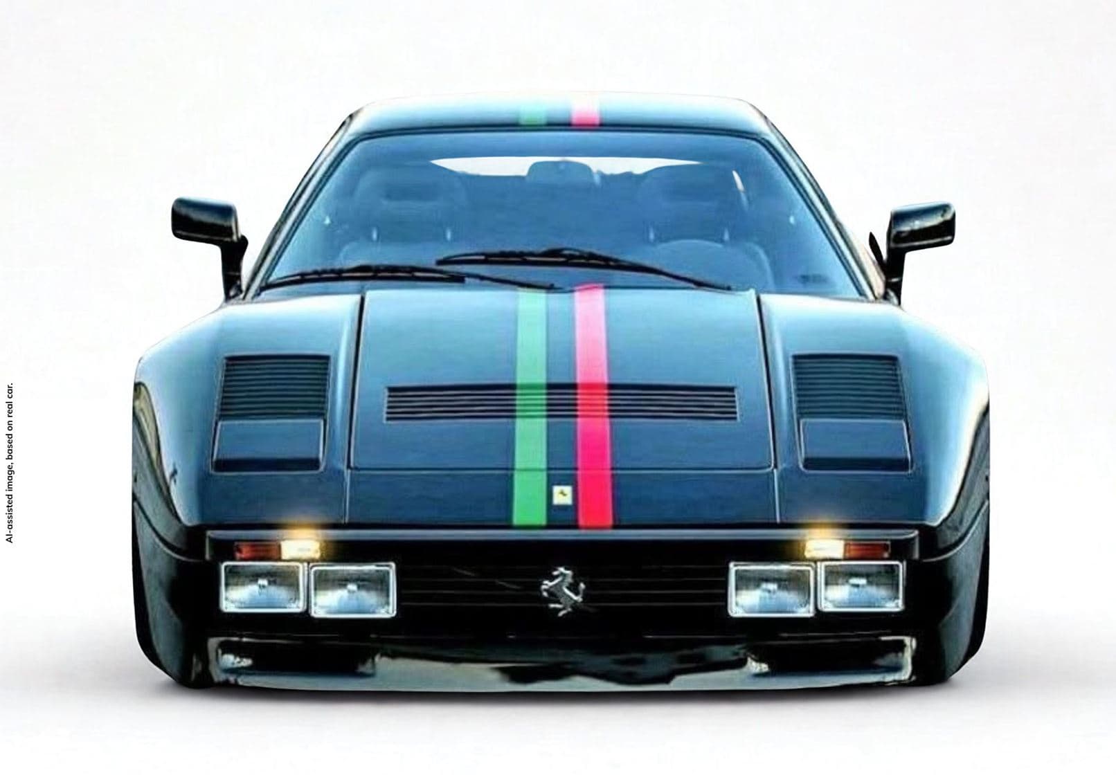 BBR Ferrari 288 GTO - Black DS with Stripes | 1:18