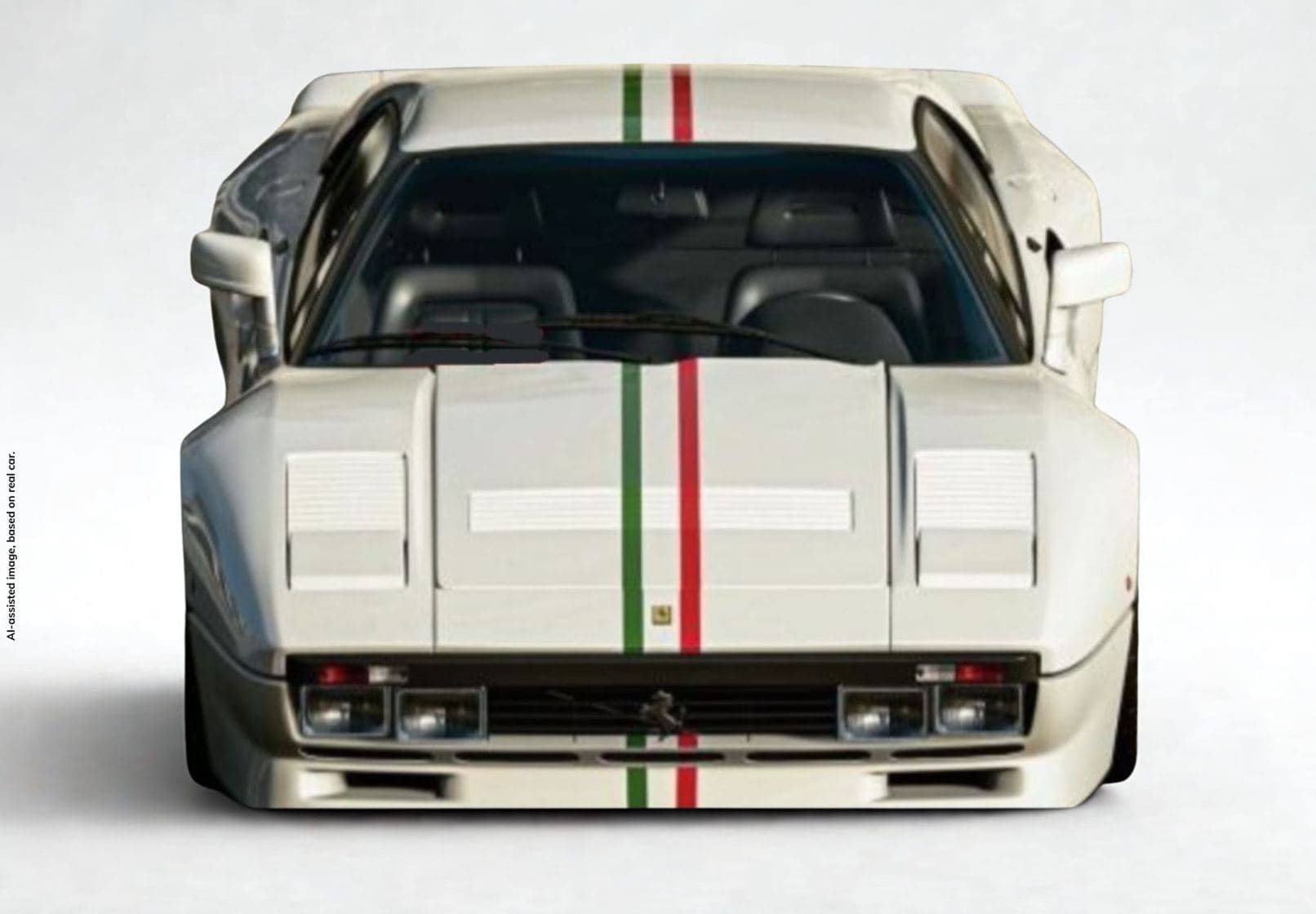 BBR Ferrari 288 GTO - Bianco Avus with Italian Stripe | 1:18