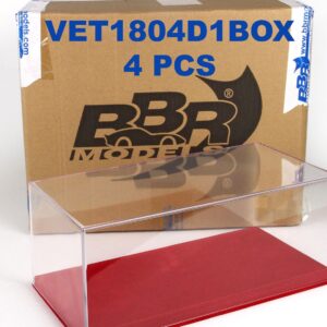 BBR Vetrina Display Case Alcantara Base - Red | 1:18