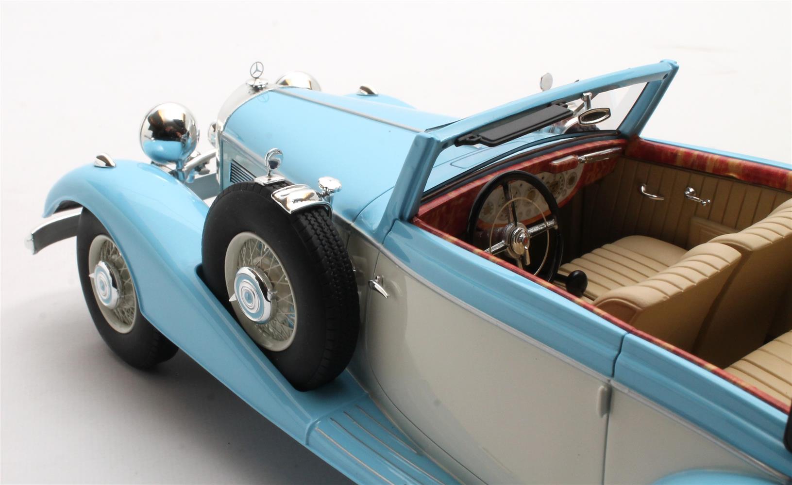 Cult Models Mercedes-Benz 540K Cabriolet B 1:18 - Blue/White – Bild 9