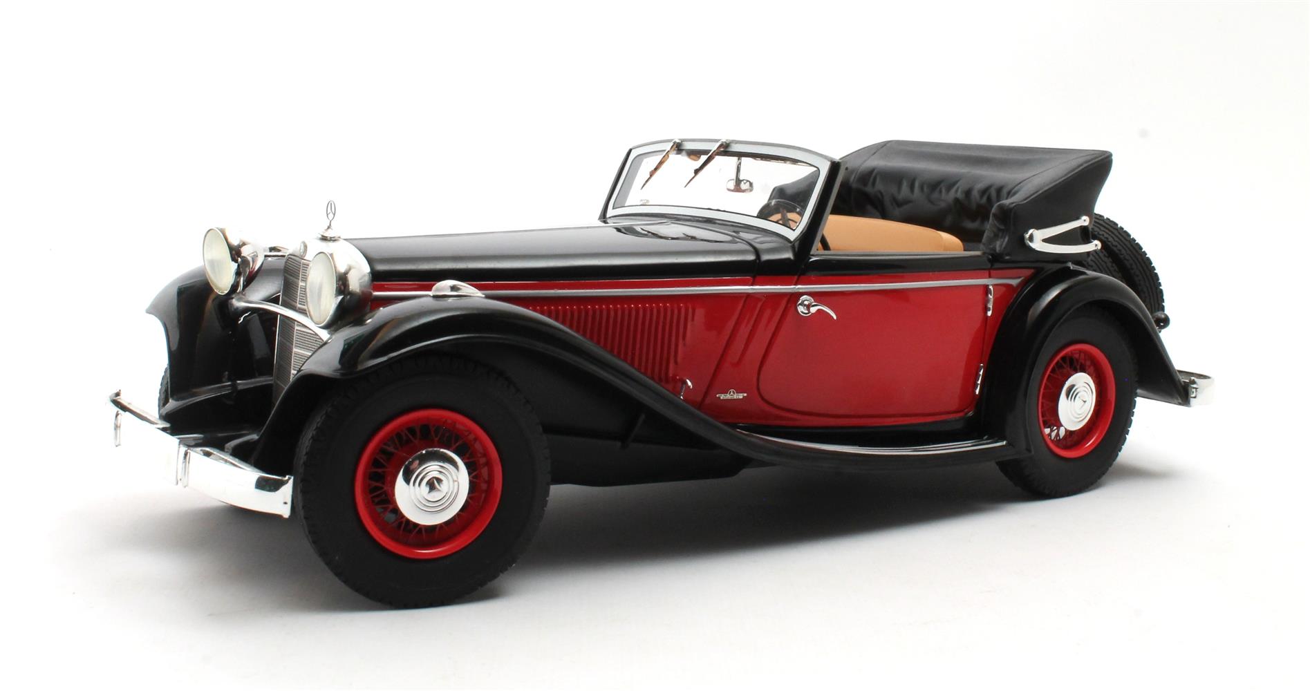Cult Models Mercedes-Benz 290A Cabriolet 1:18 - Black-Red – Bild 2