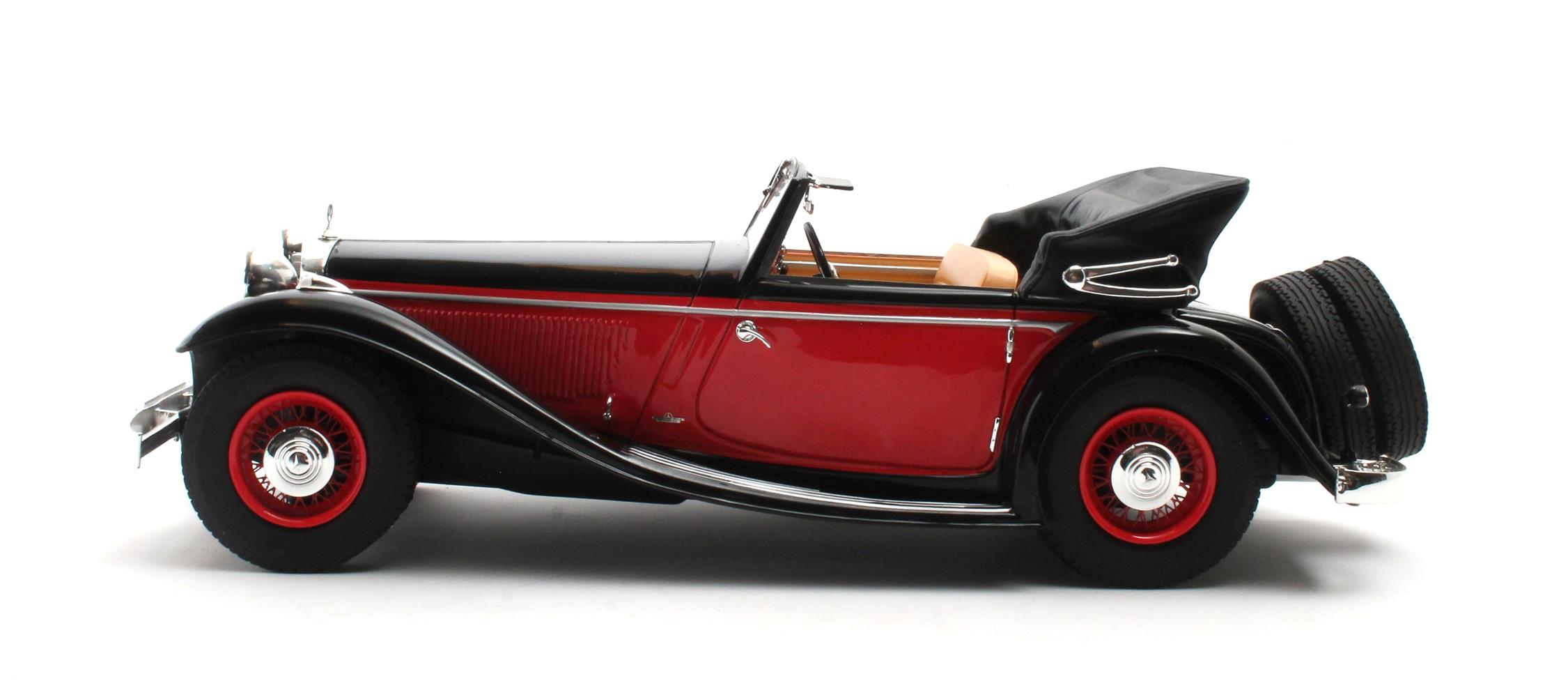 Cult Models Mercedes-Benz 290A Cabriolet 1:18 - Black-Red – Bild 7