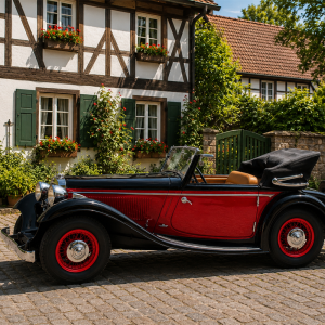 Cult Models Mercedes-Benz 290A Cabriolet 1:18 - Black-Red