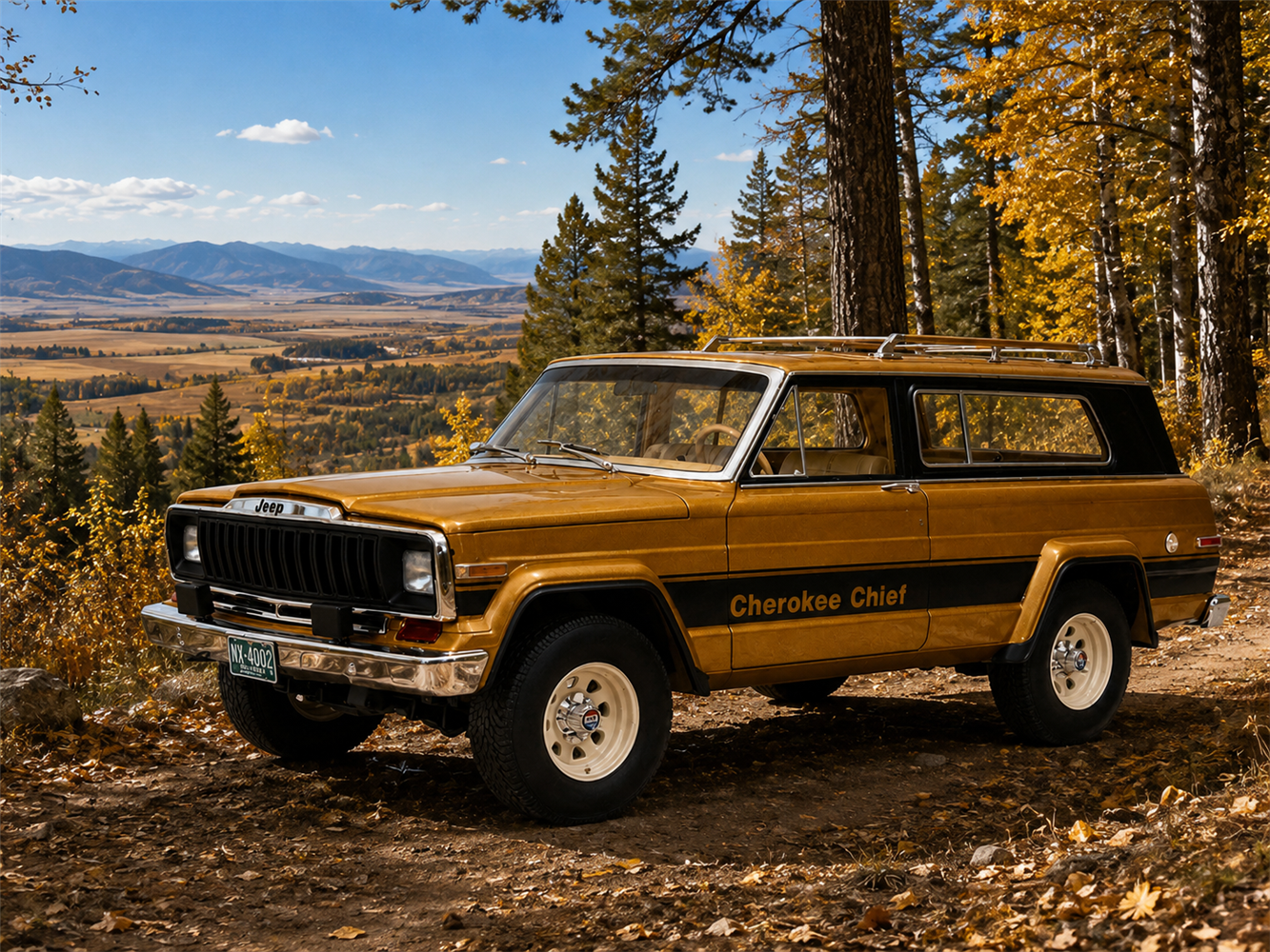 Cult Models Jeep Cherokee Chief (SJ) 1:18 - Brown Metallic