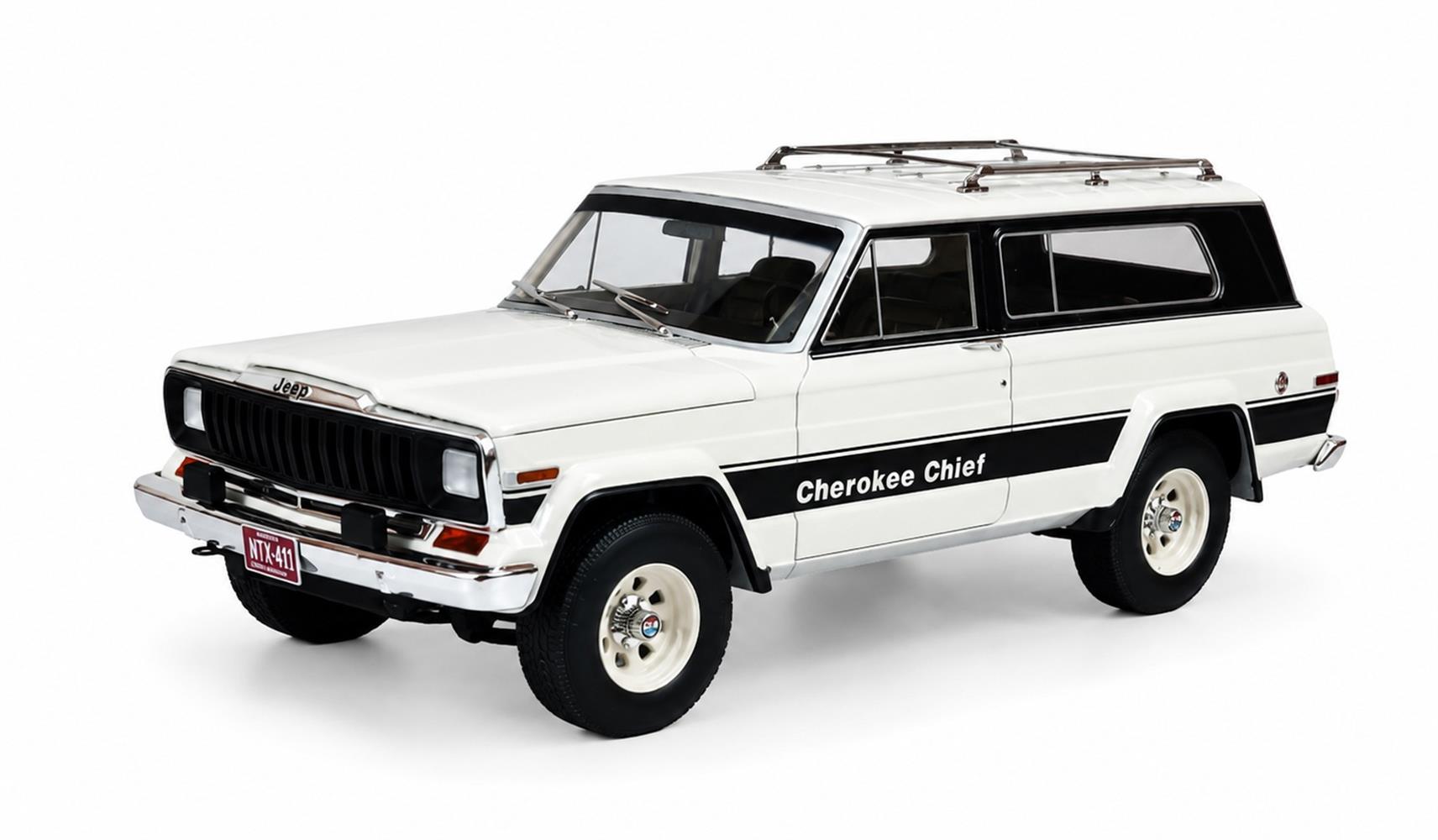 Cult Models Jeep Cherokee Chief (SJ) 1:18 - White - Immagine 2