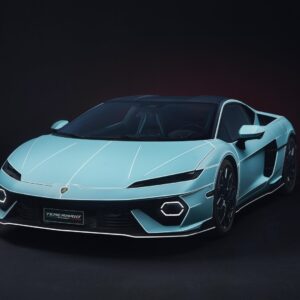 MR Collection Lamborghini Temerario - Light Blue Fedra with White Phanes Livery | 1:18