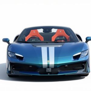 BBR Ferrari 296 Speciale A - Blu Capri with silver stripes | 1:18
