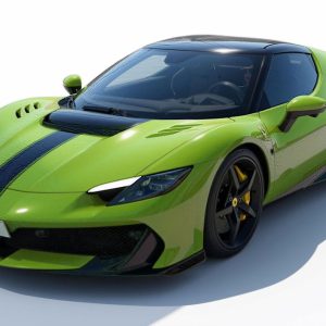 BBR Ferrari 296 Speciale - Verde Germoglio with Black Stripes | 1:18