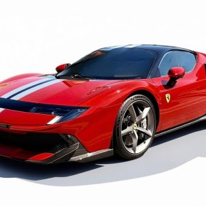 BBR Ferrari 849 Testarossa Assetto Fiorano - Rosso Corsa with Argento Nurburgring and Blu America Stripes | 1:18