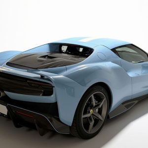 BBR Ferrari 296 Speciale Italian Stripe - Azzurro La Plata | 1:18